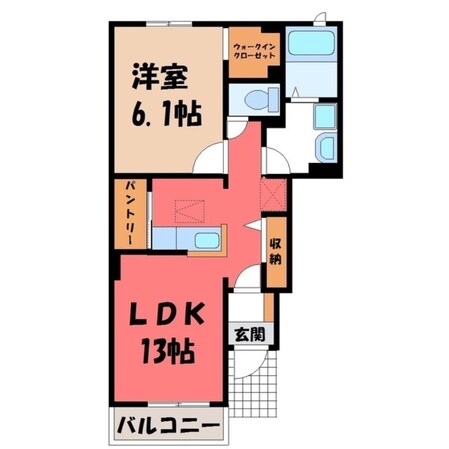 大平下駅 徒歩16分 1階の物件間取画像